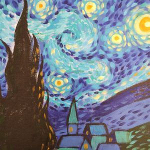 La noche estrellada de Van Gogh - Paint & Wine Girona