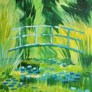 “The Water Lily Bridge” by Claude Monet - Paint & Wine Girona