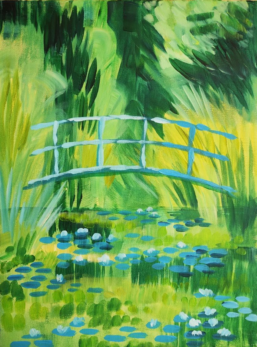 “El pont dels nenúfars” de Claude Monet “El pont dels nenúfars” de Claude Monet - Paint & Wine Girona
