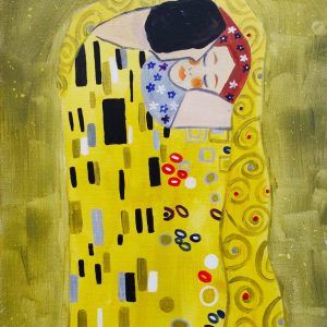 "The kiss" by Gustav Klimt - Paint & Wine Girona